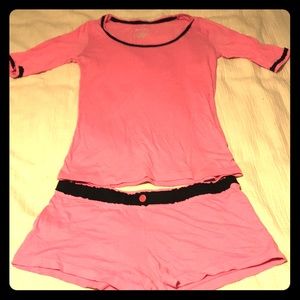 Pink & black tee & short sleepwear CUTE!
